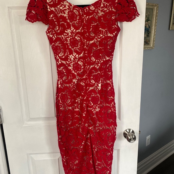 Stunning Red Lace Dress – Kitten d’Amour - Picture 5 of 6